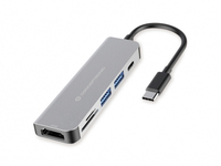 Conceptronic DONN02G notebook dock/port replicator USB 3.2 Gen 1 (3.1 Gen 1) Type-C Aluminium