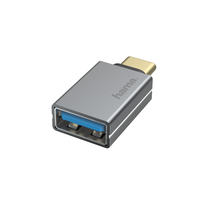 Hama 00200300 tussenstuk voor kabels USB Type-A USB Type-C Grijs