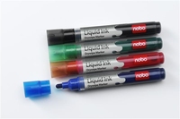 Nobo Marqueurs effaçables à sec Liquid Ink coloris assortis (6)