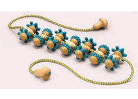 SISSEL Rope-Roller Massagegerät Hinten Blau, Holz