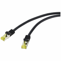 Renkforce RF-4995160 hálózati kábel Fekete 0,5 M Cat6e S/FTP (S-STP)