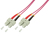 LogiLink 2m SC-SC száloptikás kábel OM4 Rózsaszín