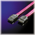 ROLINE 11.03.1555 cable de SATA 0,5 m SATA 7-pin Negro, Rojo