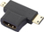SpeaKa Professional SP-7870584 cambiador de género para cable HDMI Type A (Standard) Mini-HDMI + Micro-HDMI Negro