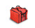 Speisen-Transporttaschen Proserve®-Pizza- / Catering- / Sandwich-Transporttasche, rot, mittelgroß