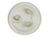 3x LED Deckenleuchte / Deckenschale rund, Opalglas matt, Dekorring Chrom, Ø 45cm