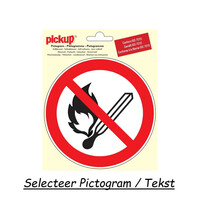 Pickup Pictogram Rond 15cm Verboden Voor Voetgangers