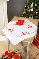 Embroidery Kit: Tablecloth: Christmas Elves