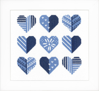 Counted Cross Stitch Kit: Hearts