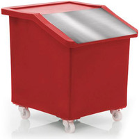 140 Litre Mobile Ingredient Trolley - Stainless Steel (R206C) - Red
