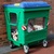 1100 Litre Galvanised Steel See Through Waste Container - Powder Coated in Green - Red