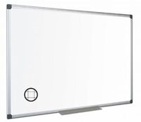Bi-Office Maya Gridded Double Sided Non Magnetic Whiteboard Melamine Aluminium Frame 1800x1200mm