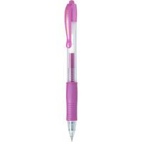 Pilot G-207 Retractable Gel Rollerball Pen 0.7mm Tip 0.39mm Line Metallic Pink (Pack 12)