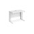 Maestro 25 straight desk 1000mm x 600mm - white cable managed leg frame and whit
