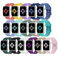 NALIA Breathable Bracelet Silicone Smart Watch Strap compatible with Apple Watch Strap SE & Series 8/7/6/5/4/3/2/1, 38mm 40mm 41mm, Fitness Watch Band, Men & Women Dark Blue