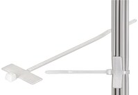 Kabelbinder mit Beschriftungsfeld, Transparent-weiß - Beschriftungsfeld 2,5 cm lang und 8 mm breit