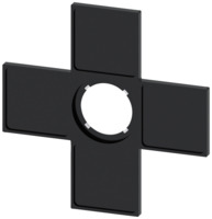 Schildträger, (B x H) 89.6 x 89.6 mm, schwarz, für Serie 3SU1, 3SU1900-0AM10-0AA
