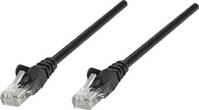 RJ45-ös patch kábel, hálózati LAN kábel CAT 5e U/UTP [1x RJ45 dugó - 1x RJ45 dugó] 1 m Fekete Intellinet