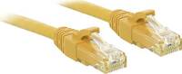 LINDY 48060 RJ45 Hálózati kábel, patchkábel CAT 6 U/UTP 0.30 m Sárga Védővel 1 db