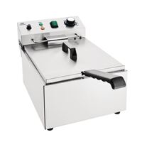 Nisbets Essentials Single Tank Electric Fryer Stainless Steel with Lid - 5L