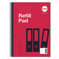 REFILL PAD A4 SIDEBOUND RULED RED P6
