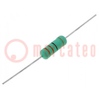 Resistor: wire-wound; THT; 3Ω; 5W; ±5%; Ø6.5x17.5mm; 400ppm/°C