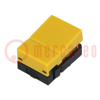 Switch: keypad; Pos: 2; SPST-NO; 0.05A/24VDC; yellow; none; THT; box