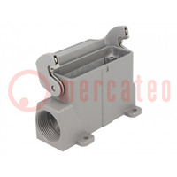 Enclosure: for HDC connectors; Han® A; size 16A; with latch; PG16