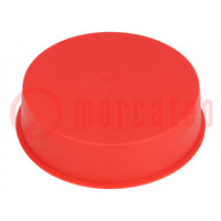 Plugs; Body: red; Out.diam: 103.4mm; H: 28mm; Mat: LDPE; push-in