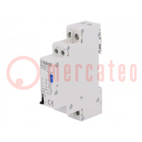 Relay: installation; bistable,impulse; NC + NO; Ucoil: 24VAC; 32A