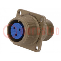 Connector: rond; contact; PIN: 3; vrouwelijk; solderen; 97; 13A