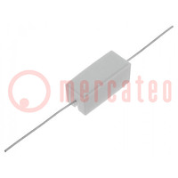 Resistor: power; cement; THT; 180Ω; 5W; ±5%; 9.5x9.5x22mm