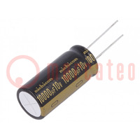 Condensateur: électrolytique; THT; 10000uF; 10VDC; Ø16x35,5mm