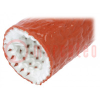 Insulating tube; Size: 25; fiberglass; L: 30m; -55÷260°C; Øout: 31mm