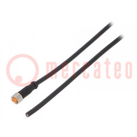 Cable de conexión; M8; PIN: 4; recto; 5m; enchufe; 50VAC; 4A; PVC