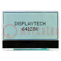 Wyświetlacz: LCD; graficzny; 128x64; FSTN Positive; LED; PIN: 28