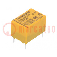 Relay: electromagnetic; SPDT; Ucoil: 12VDC; 2A; max.250VAC; PCB