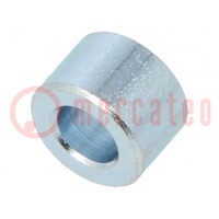 Spacer sleeve; 4mm; cylindrical; steel; zinc; Out.diam: 6mm