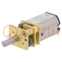 Motor: DC; with gearbox; Medium Power; 6VDC; 670mA; Shaft: D spring