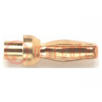 Plug; 2mm banana; 5A; 2.5kVDC; gold-plated; 12.19mm; on panel