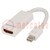 Adapter; HDMI Buchse,mini Displayport Stecker; 0,15m; weiss