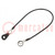 Retaining cable; Plating: PVC; stainless steel; 500mm; Body: black