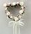 Artificial Silk Mini Rose Emma Bridesmaid Wand Pearls - 43cm, Ivory & Vintage Pink