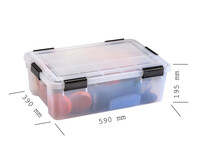 IRIS All-Weather-Box, 30L, wasserdichte Kunststoffbox, transparent