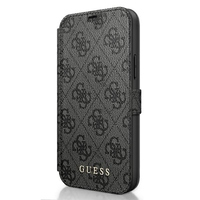 Guess - 4G Charms - iPhone 12 Pro Max (6.7) - Grau - Book Tasche Handyh&uuml;lle Schutzh&uuml;lle Handyh&uuml;lle