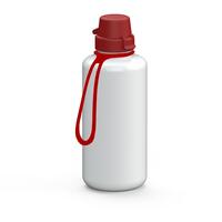 Artikelbild Trinkflasche "School", 1,0 l, inkl. Strap, weiß/rot