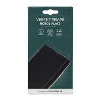 ITENSE - VERRE TREMPÉ PLAT - COMPATIBLE IPHONE XR - BORDS PLATS - PROTÈGE DES CHOCS ET DES RAYURES - FACILE À POSER - COUVERTURE