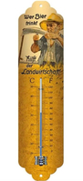 Nostalgic Art Wer Bier trinkt Flüssigkeitsumgebungs-Thermometer Indoor/Outdoor Mehrfarbig
