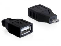 DeLOCK 65296 cambiador de género para cable USB 2.0-A USB micro B Negro