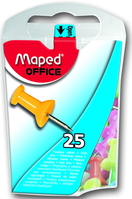 Maped 345011 papierpin Blauw, Groen, Roze, Rood, Geel 25 stuk(s)